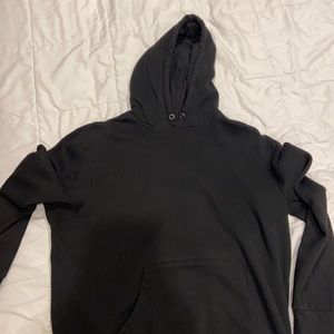 Plain black hoodie